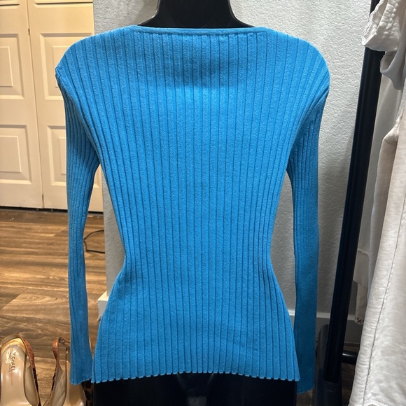 Belldini Blue Ribbed Zip-Up Jacket - Picture 2 of 2